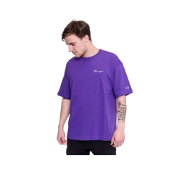 Champion Men's Reverse Weave Purple Script SS T-Shirt