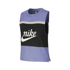 Nike Women's Sportswear Varsity Tank Top Purple Black