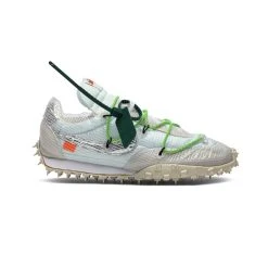 Nike X Off White Women's Waffle Racer White Electric Green Size 12 R 11.5 L